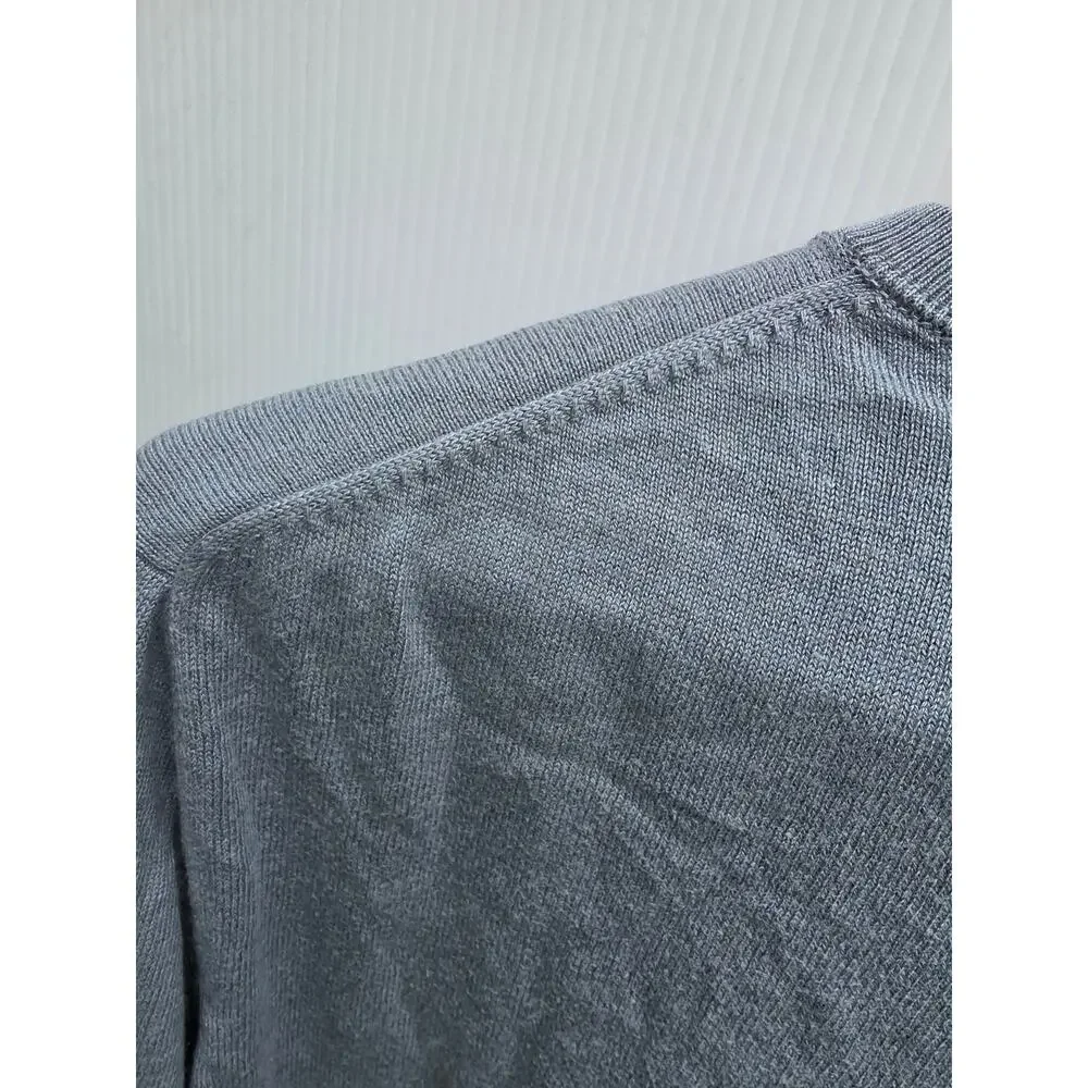 Banana Republic Blue Silk Cashmere V-Neck Classic Luxury Sweater Size Large